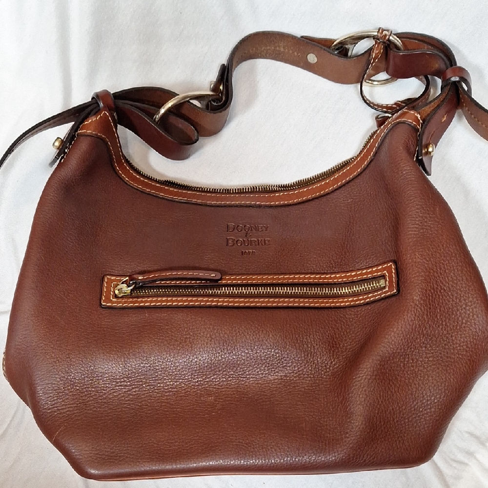 Dooney & Bourke Chestnut Leather Hobo Bag